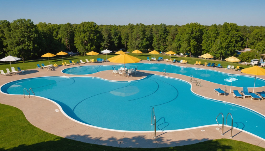 Découvrir les infrastructures de l'espace aquatique du camping